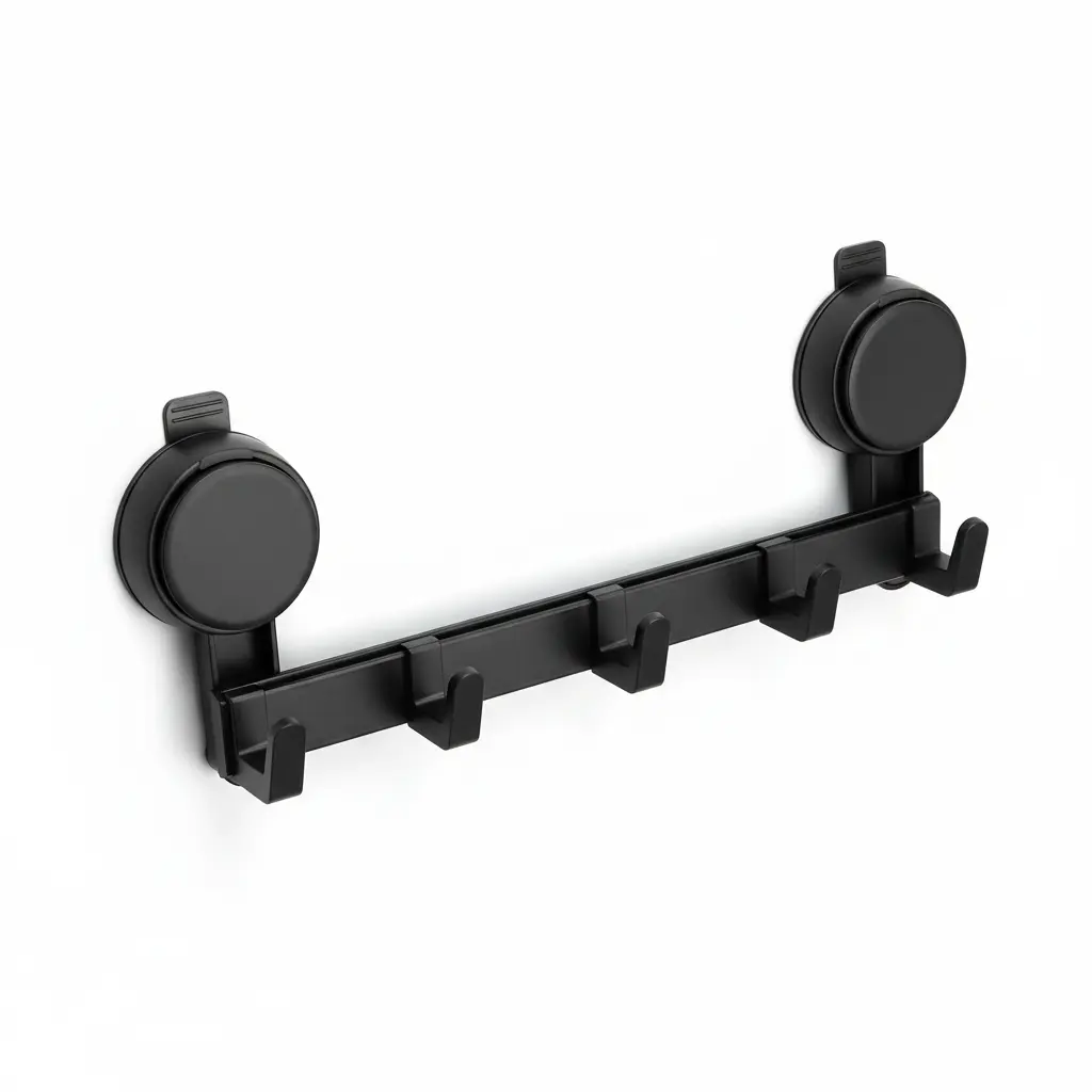 Space Aluminum Multi-Purpose Cup Door Rear Hook - No-Drill Adhesive Home Organizer, Strong Suction Cup Adjustable Wall Mounted Coat & Towel Holder for Bathroom & Entryway (Smooth Surfaces Only), Adjustable Hooks,home essentials