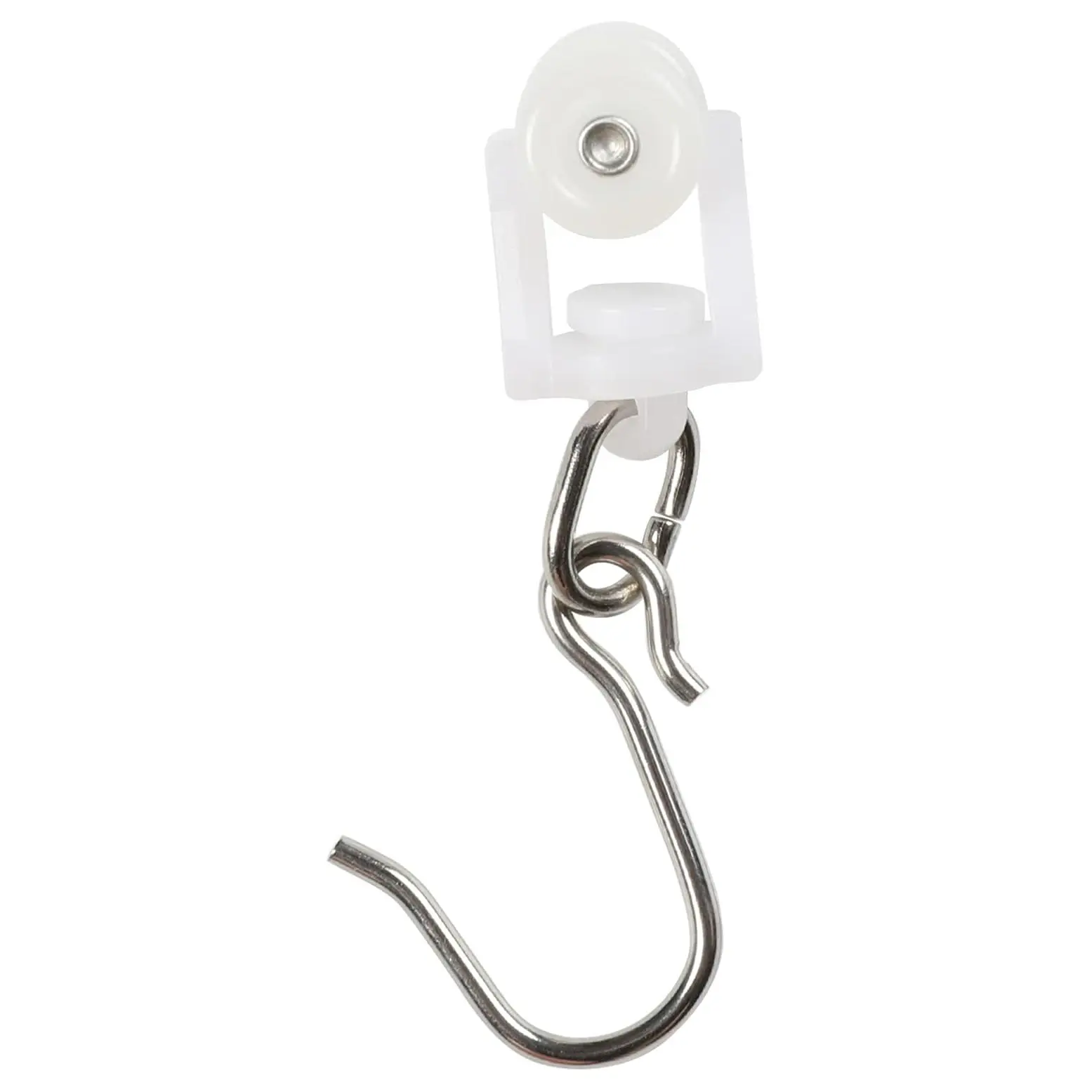 TWOPAGES Silent Smooth Metal-Plastic Curtain Track Glider Roller Hooks - Quiet Operation Curtain Track Systems Ceiling Rail Sliding Runners for Nurseries (1 Pack of 10), Summerwins Deals