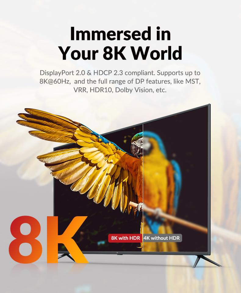 AV Access iDock D23 8K KVM Switch Docking Station for 2 Desktop PCs & 3 Monitors, DisplayPort 2.0, 1G Ethernet, 4K@165/144Hz for Gaming & Home Office (Desktop Only)