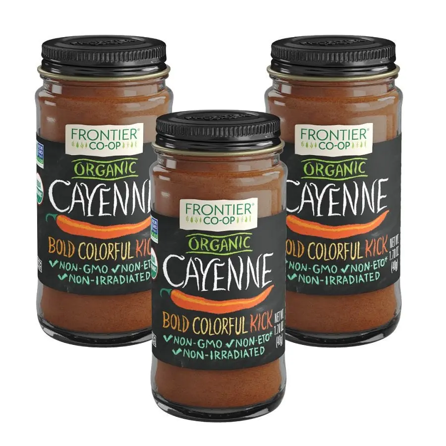 Frontier Co-op Cayenne, Ground, Organic 1.70 oz. (3 Pack)