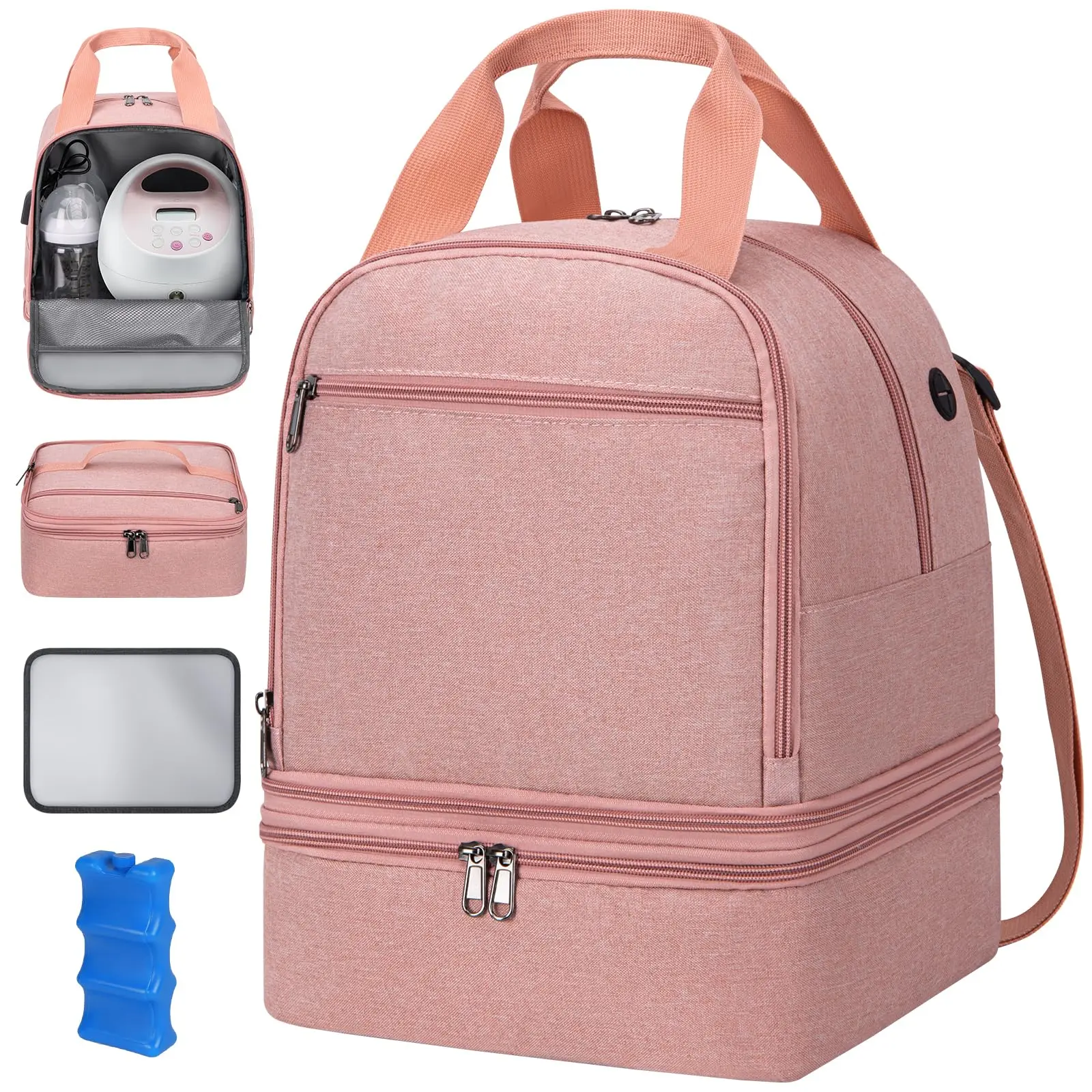 Breast Pump Bag with Cooler Compartment | Breast Pump Storage & Travel Bag to Carry Pumps and Breastmilk Cooler, Fits Most Brands, 11H Cold for Working Moms,summerwins