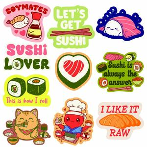 Sushi Sticker Extra Large Stickers for Adults Funny Adhesives with Memes Funny Stickers with Colorful Graphic Decals Funny Food  Multi