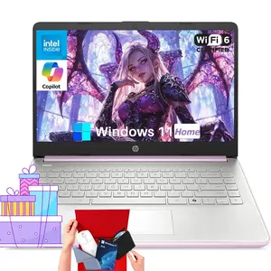 HP 2025 14 inch Everyday Laptop Computer for Student & Business -  Intel Quad-Core CPU • Ultra-Light • 8GB RAM • 128GB UFS • Win 11 Home • Honey Lavender • Bundle Accessory