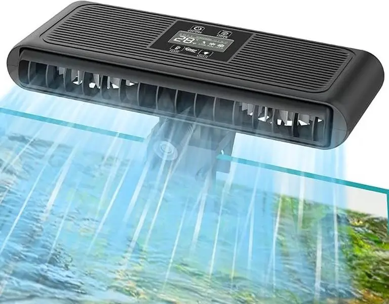 hygger Aquarium Chiller Fan - Automatic Temperature Control Fish Tank Cooler with Adjustable Temperature, 3 Wind Speed Settings, Quiet Operation