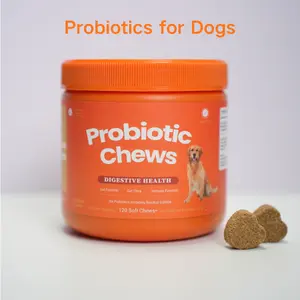 Probiotics for Dogs – Dog Probiotic Chews with Digestive Enzymes & Prebiotics to support gut health, help relieve diarrhea, gas and upset stomach, and boost immune support. Perfect daily digestive supplement for dogs.