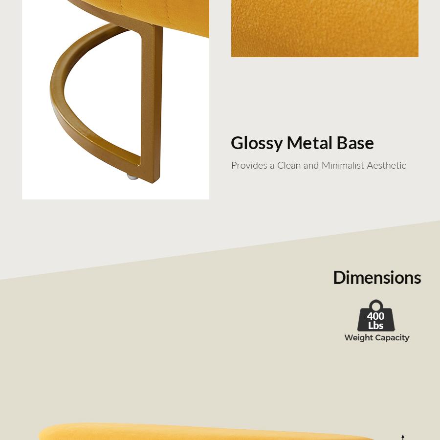 HULALA HOME 50.5" Storage Ottoman Bench Velvet Upholstered with Glossy Metal Base Flip-Top Lid End of Bed Bench for Bedroom & Entryway Classic Design