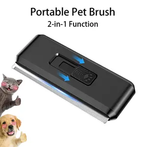 Pet Brush for Shedding & Grooming, Deshedding Tool for Short & Long Haired Dogs, Dog Comb, Cat Comb，Retractable Shedding Brush with Dense Teeth,Deshedding & Grooming Tool，one button hair removal comb,fur removal tool, grooming trimming tool
