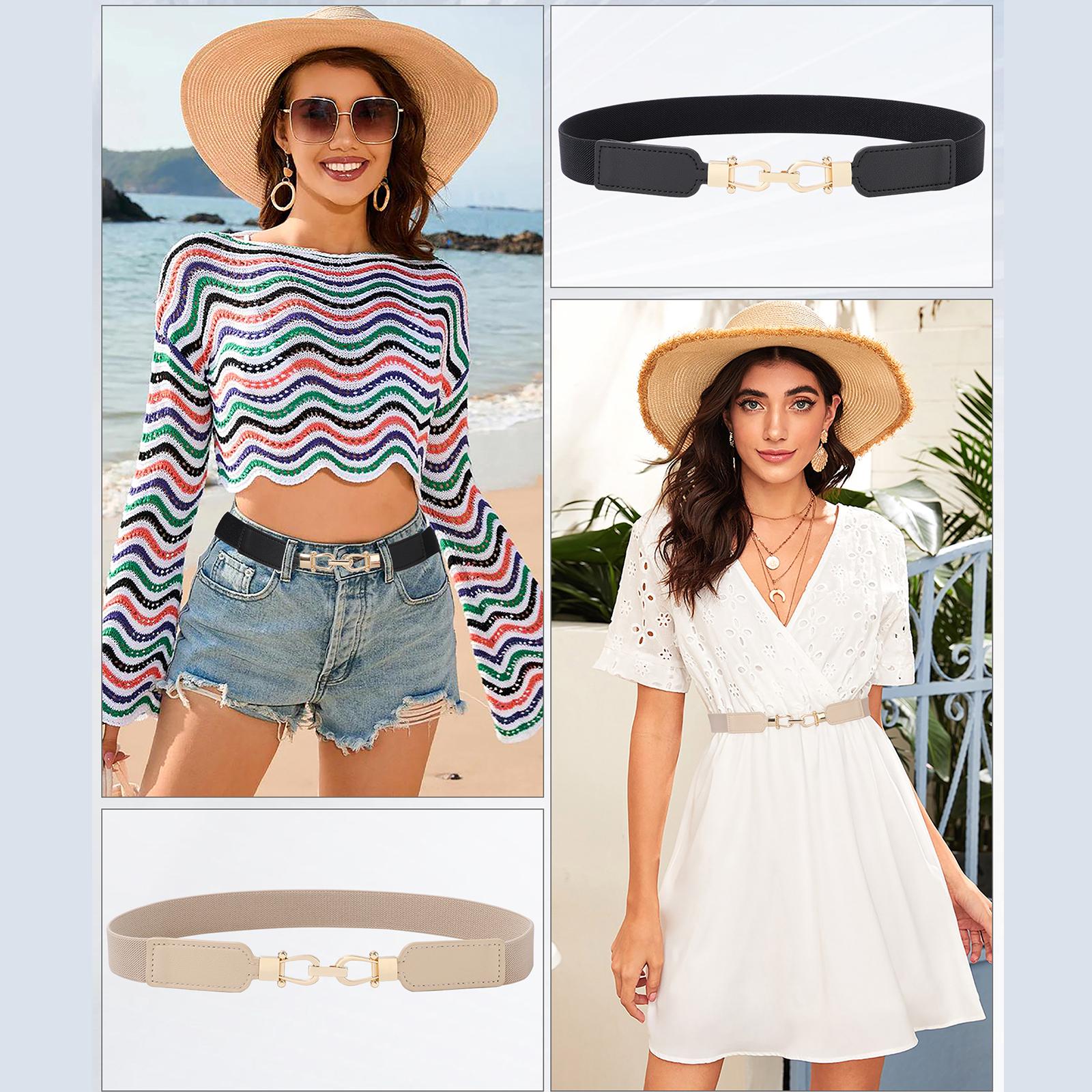 AWAYTR Stretch Skinny Belts for Women Dresses Jeans Retro Ladies Elastic Waist Belt 2/3Pcs Set TikTokShopBlackFriday AWAYTR Stretch Skinny Belts for Women Dresses Jeans Retro Ladies Elastic Waist Belt 2/3Pcs Set TikTokShopBlackFriday