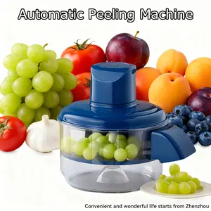 Electric Grape Peeling Machine 20s Fast Peeling Rechargeable Wireless Tool for Small Fruits Vegetables Easy Clean Home Commercial Use Automatic Peeler for Grapes Garlic Cherries Tomatoes