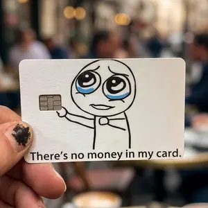 No Money Meme Debit Card Skin Sticker 2 Pack Funny Vinyl Cover