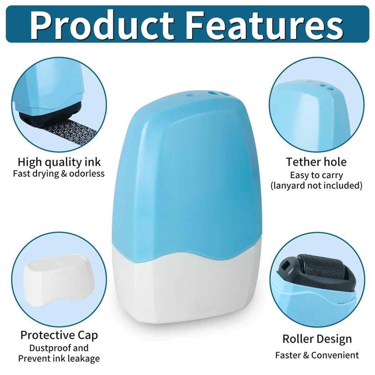 [Free!!ship] BMTWE Identity Protection Roller Stamps Protection Theft Roller Stamp Wide-Format Privacy Protection Roller Stamp for ID Account Data Address Security