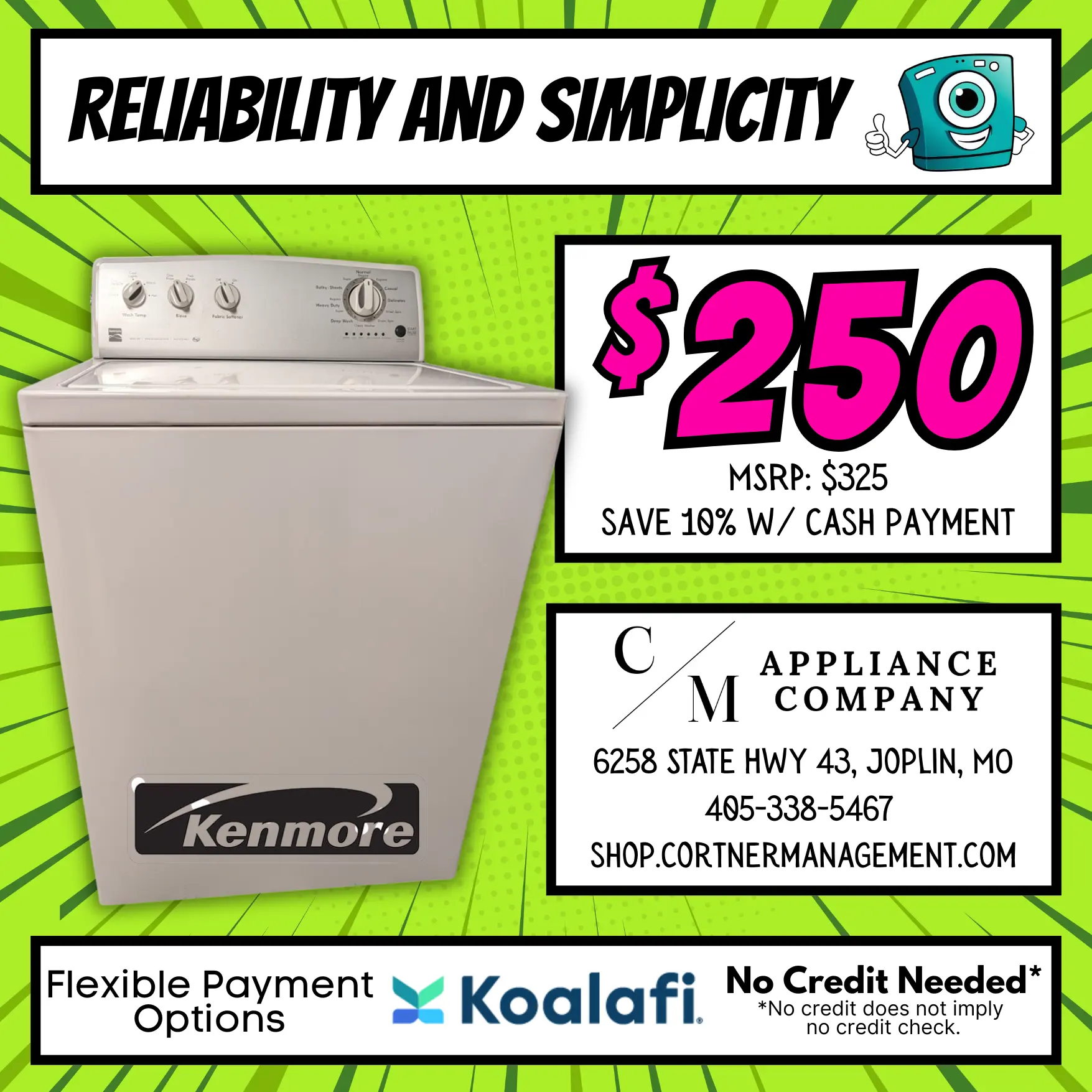 Kenmore 11022102311 Washer