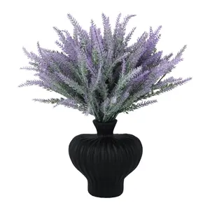 12Pcs of 13in artificial lavender flowers, UV-resistant garden foliage, realistic evergreen faux blooms. Perfect for indoor, home, kitchen and dining table decoration. An ideal gift for anniversaries, Valentine’s Day and Mother’s Day. (Vase not included)