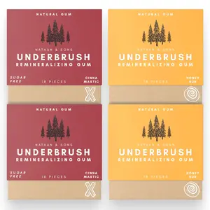 Underbrush Perfect Pair Valentine’s Day Gum Bundle 2-Packs of Cinnamon & 2-Packs of Honey Bun