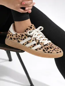 Adidas Handball Spezial Leopard Magic Beige KI6678 Women's Fashion Sneaker New