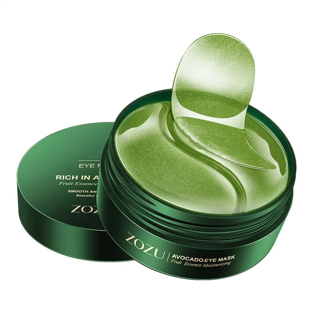 60PCS Avocado Under Eye Patches, Collagen Hydrating Eye Gel Mask, Spring Skincare for Puffiness, Dark Circles & Fine Lines, Adults, Normal