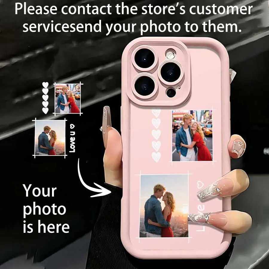 Custom Photo Keepsake Case for iPhone Series - Multi-Model Fit for 17Pro Max,16Pro,15,14,13,12,11 Max, HD Print, Sleek Design, Perfect Gift for Birthdays, Anniversaries (Couples, Friends)
