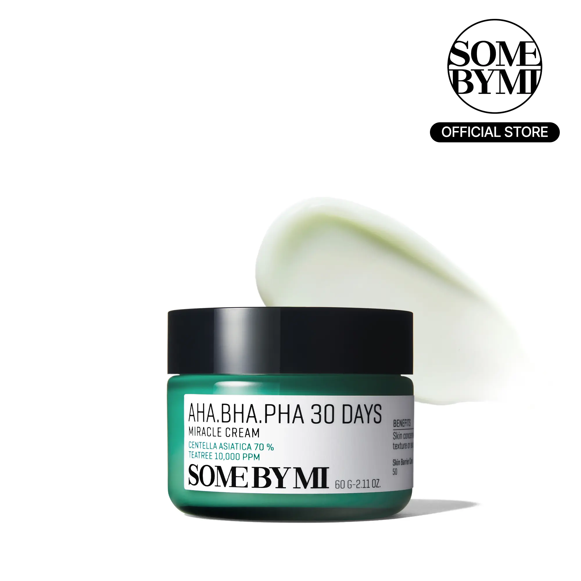 AHA BHA PHA 30 Days Miracle Cream 2.02oz - Korean Skincare - Calming Centella Moisturizer For Smooth Skin Texture & Refreshing Daily Hydration