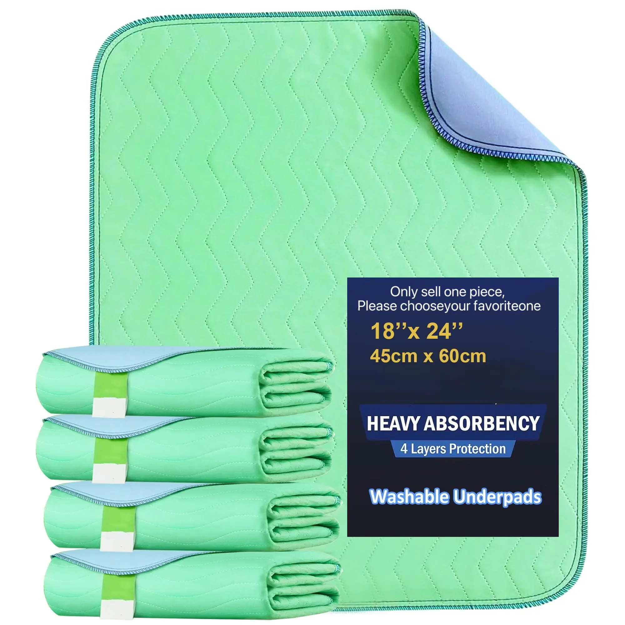 Reusable Waterproof Incontinence Mattress Pad, Protective Pads, 34x36 Inches, Washable & Absorbent Protection for Adults, Seniors, Pets