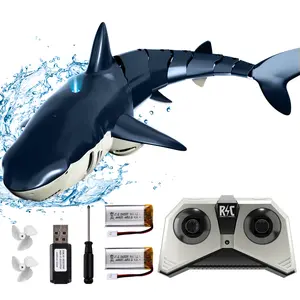 2.4Ghz Remote Control Shark Toys 1:18 Scale High Simulation Shark for Pool Bath Toys for Toddlers Electronic RC Sea Animal Outdoor Water Gifts