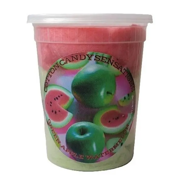 Green Apple Watermelon Gourmet Cotton Candy - Cotton Candy Sensations 200+ Flavors
