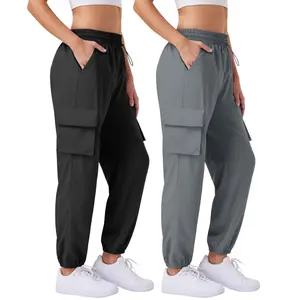 JEKAOYI Women's 2-Piece Set Water Resistant Lightweight Cargo Hiking Joggers with Drawstring Waist & Cargo Pockets for Fitness & Outdoor Activities tiktokshopspringglowup
