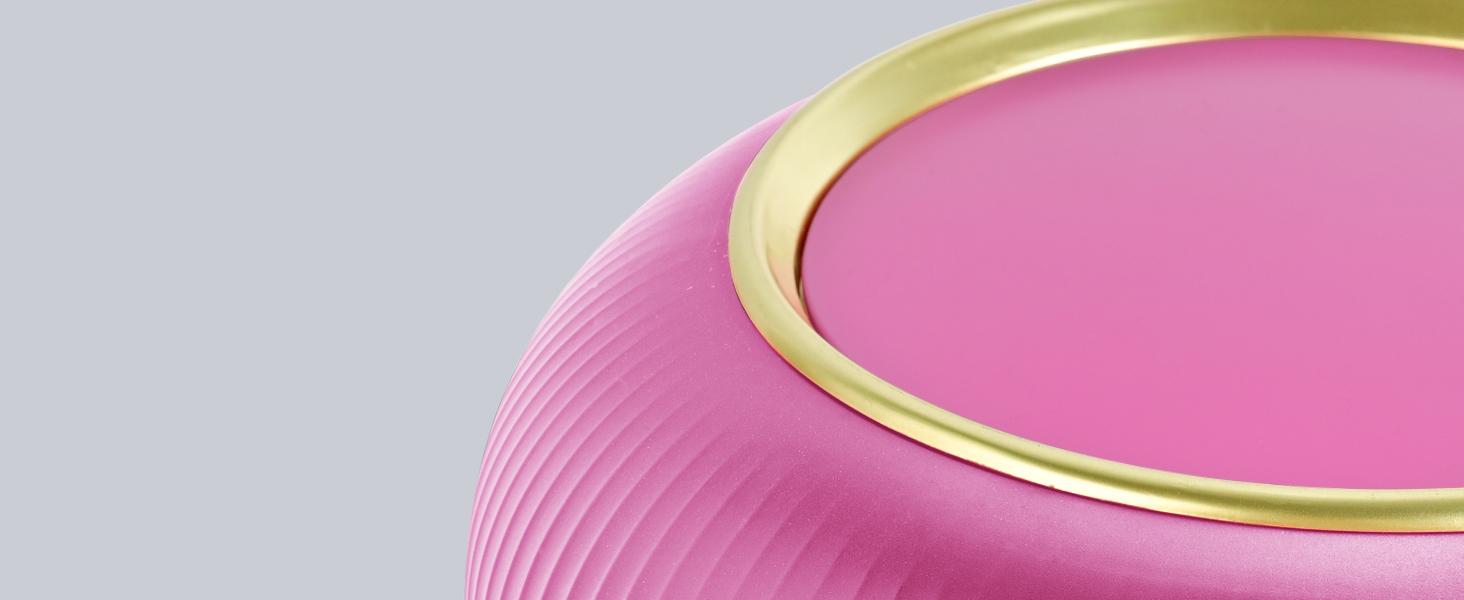 Pukomc Motion Sensor Trash Can with Lid, Touchless Waterproof Garbage Bins for Kitchen, Bathroom, Bedroom, Living Room, Office, Outdoor (Pink) Storage Container trash cans for kitchen household items