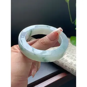 Number 1 livestream link: Natural Burmese A-grade jadeite bangle; A-grade jadeite bangle; purple orchid; high-ice “flowing green” pattern; yellow jadeite; ice-clear blue jadeite