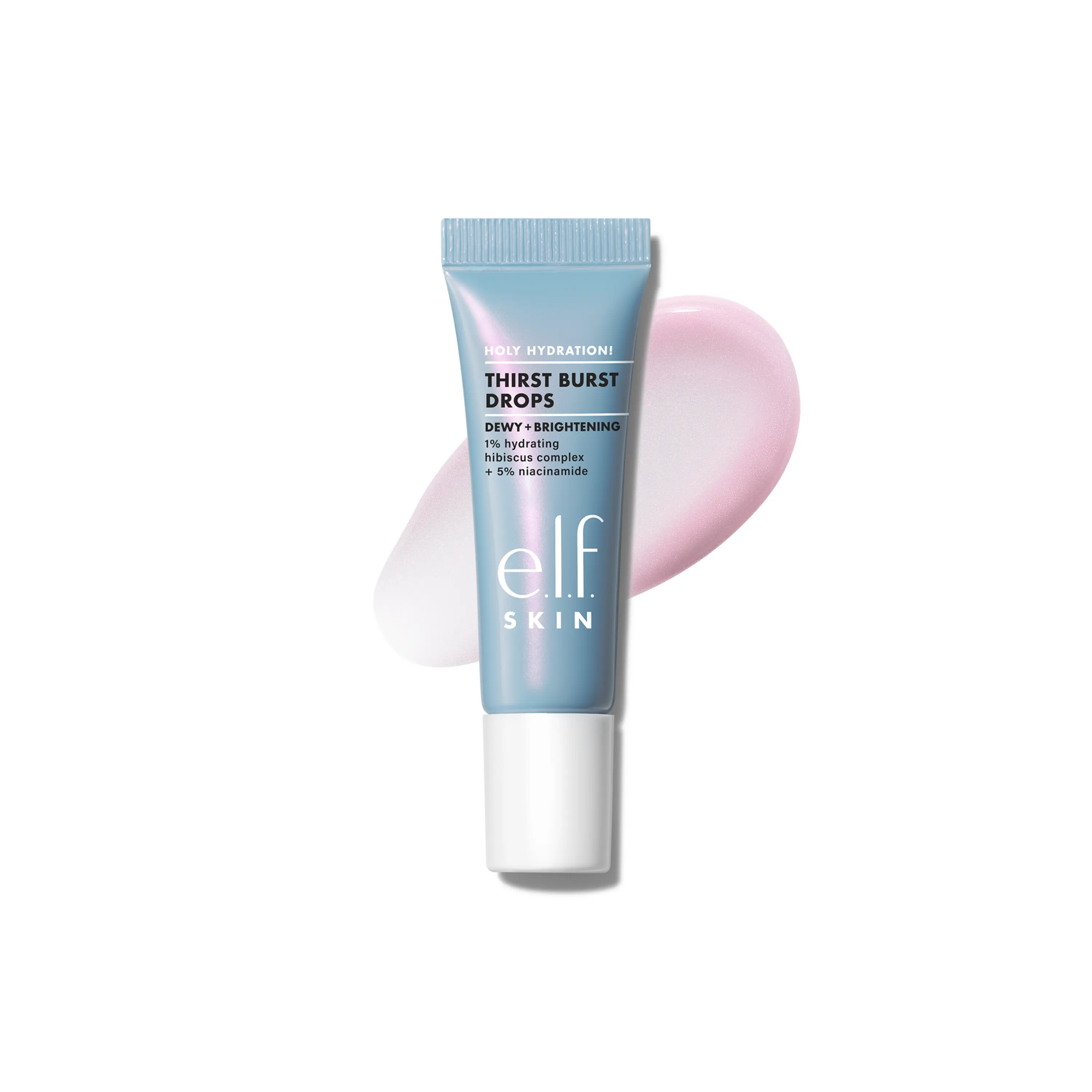 e.l.f. Holy Hydration! Thirst Burst Drops Dewy Brightening Face Serum with Hyaluronic Acid & 5% Niacinamide for Oily, Dry & Combination Skin