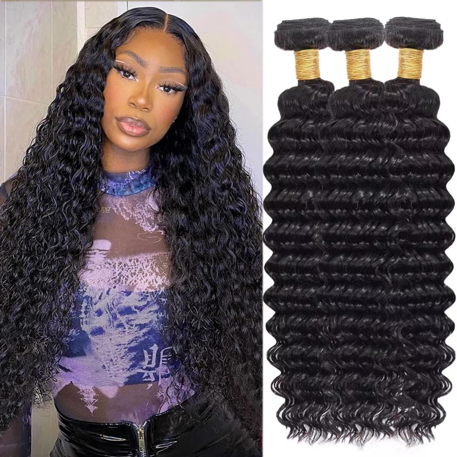West Kiss Body Wave Human Hair Bundles Brazilian Virgin Hair Straight Bundles Sew in/ Glue in Viral Hair Bundle Deep Wave SpringStatements