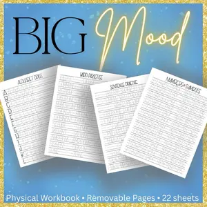 Big Mood Lettering Practice Book | Bold Hand Lettering Workbook | Comfy Calligraphy by Nikki