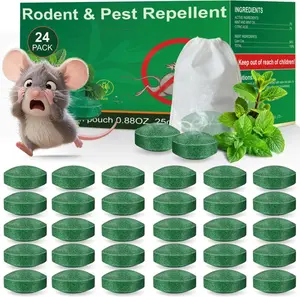 Multifunctional-Mouse & Rat Repellent Balls, Indoor/Outdoor/Car Engine Protection, Long-Lasting Peppermint Oil Formula, Safe for Pets & Kids, 30-60 Days Effective Mouse Deterrent -24pc(26G/)