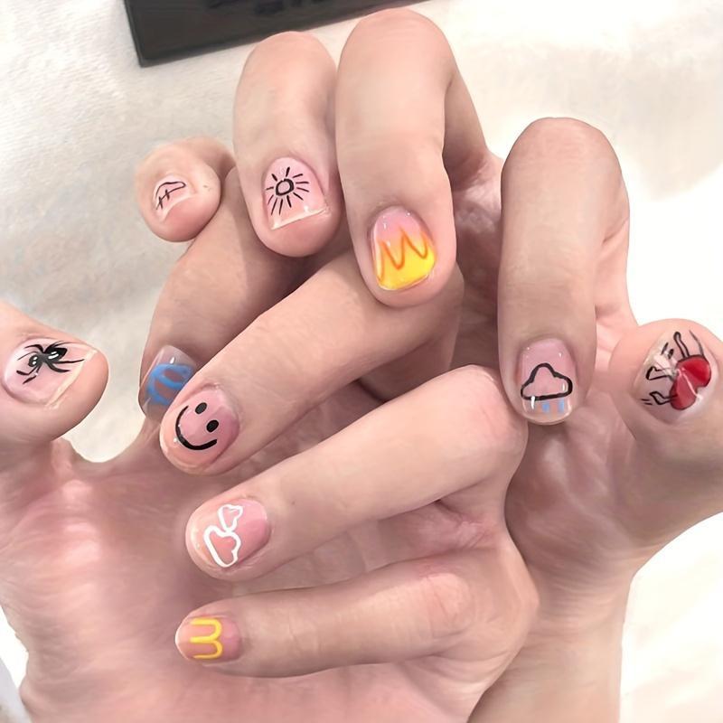 Nail Art Marker - 12 Color Quick Dry Acrylic Painting Pen for DIY Nail Art & 3D Dot Embroidery - Water-Based, Easy to Color, Solid Color, 0.5mm Tip - Perfect for Home & Salon Use