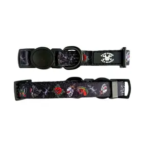 Traditional Tattoo Black Adjustable Tuff Bones Pet Supply Cat Collar
