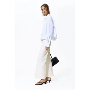 H&M Bootcut cotton canvas trousers