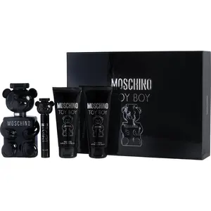 Moschino Toy Boy Set-Eau De Parfum Spray 3.3 Oz & Aftershave Balm 3.3 Oz & Shower Gel 3.4 Oz & Eau De Parfum Spray 0.33 Oz For Men