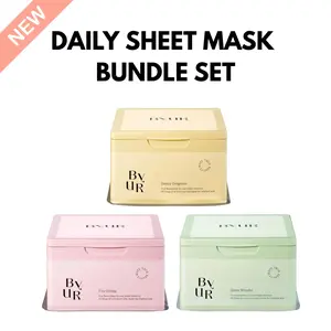 [ByUR] Daily Glass Skin Sheet Mask Bundle Set – Hydrating, Soothing, Brightening, Firming, Pore Care, Korean Skincare, HA & Peptides, Daily Use, Lightweight, Allergen-Free, Glow & Nourishment, 30 Sheets, Japan & Korea Skincare