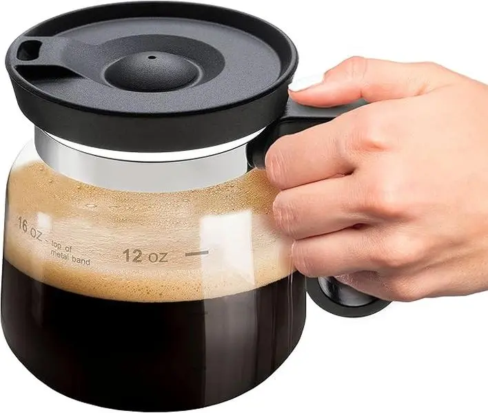 Unlock Your Morning Brew Ritual with This Mini Coffee Pot Mug – Savor Your Coffee from a Charming 16 oz Glass “Pot” Complete with Lid, Creating a Desk-Worthy Conversation Starter and Gift