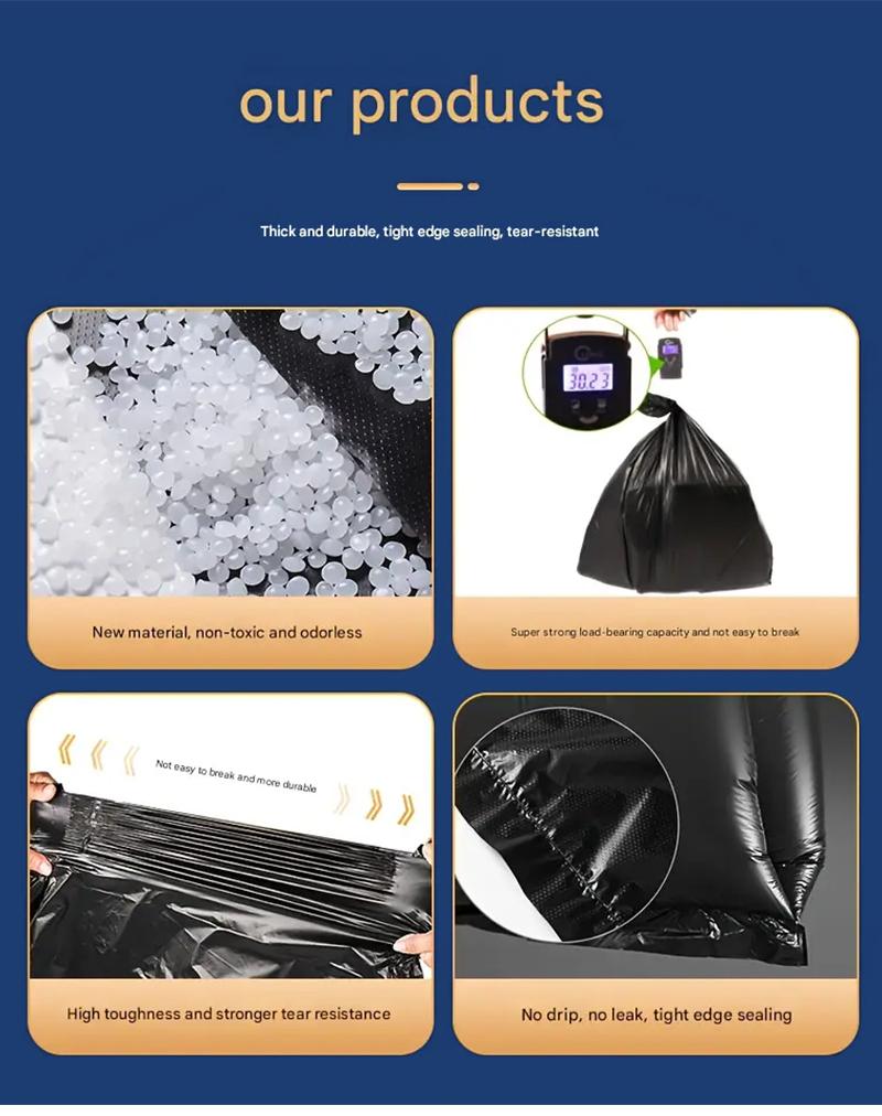 Xtratuff Trash Bags 30 Gallon Black Large Trash Bag Garbage Bags Heavy Duty 100 Count BPA FREE Strong Rubbish Bag drawstring