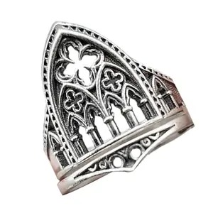 Unique Crosses Pattern Rings Made From Durable Alloy for a Distinctive Look