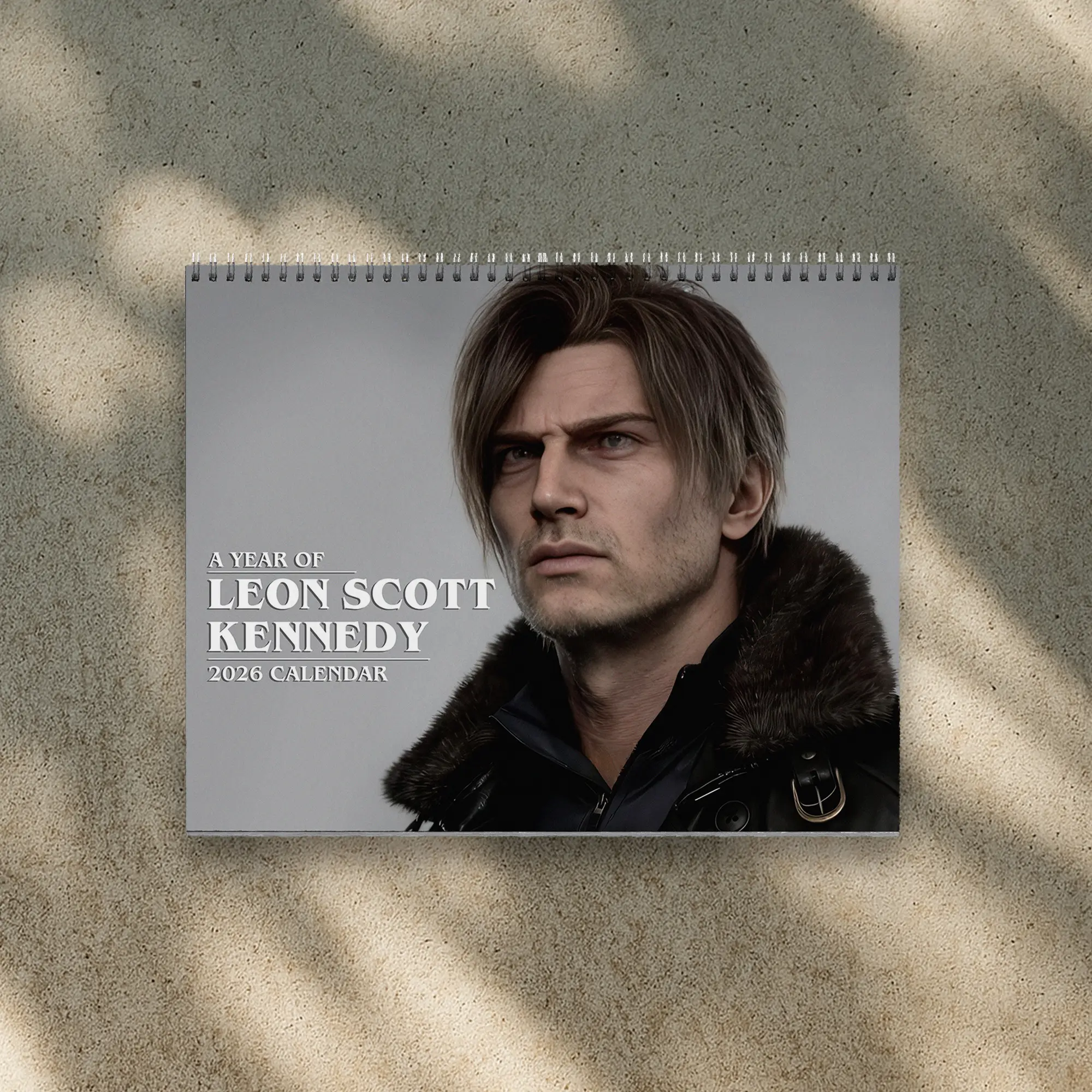 A Year Of Leon Kennedy Resident Evil  2026 Calendar - Celebrity Merch, Christmas Gift | Home Decor, Office Decor - Fan Gift, Unique Holiday Gift