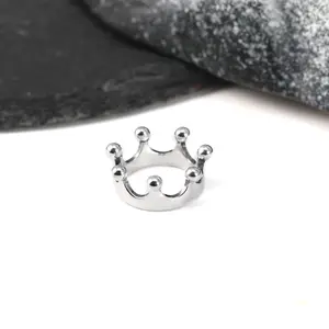 1 simple and unique 925 silver plated Princess Crown Ring, exquisite gift for women--Size5-10inch- wedding