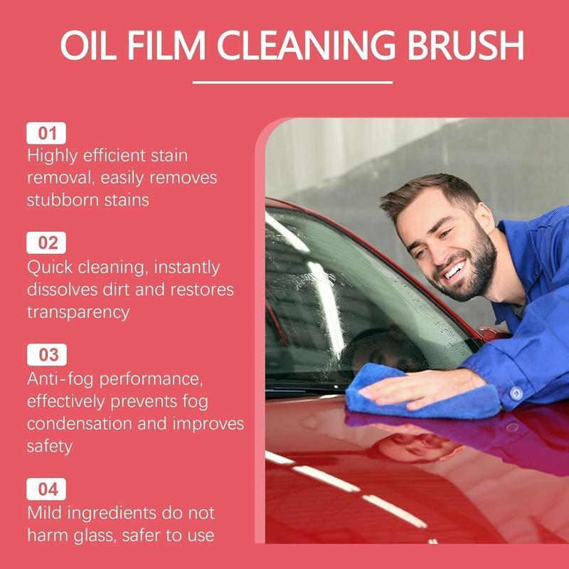 【TikTokShopBlackFriday Free Shipping 】Windshield Cleaner, Car Glass Oil Film Cleaner, Versatile Effective Glass Cleaning Brush, Oil Film Cleaning Brush, Glass Cleaning Tool