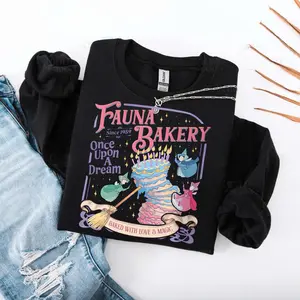 Fairy Godmother Baking Sweatshirt/ T-shirt, Baked With Love and Magic Graphic Tee, Retro Princess Cake Design, Whimsical Cottagecore Vibes, Trendy TikTok Style, Casual Unisex Gift