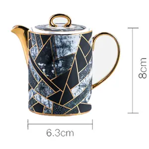 Marble Texture Ceramic Oil Dispenser Bottle Nordic Decorative Porcelain Soy