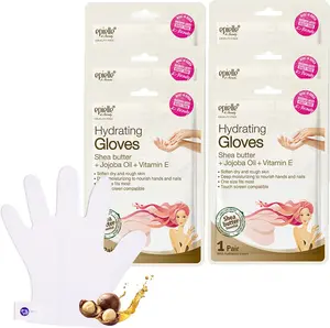 Epielle Hydrating Hand Mask 6 Pairs, Relieve and Soften with Shea Butter & Jojoba Oil, Deep Moisturizing Gloves for Dry, Cracked Hands, Self Care Gifts for Women, Spa Kit, Stocking Stuffers