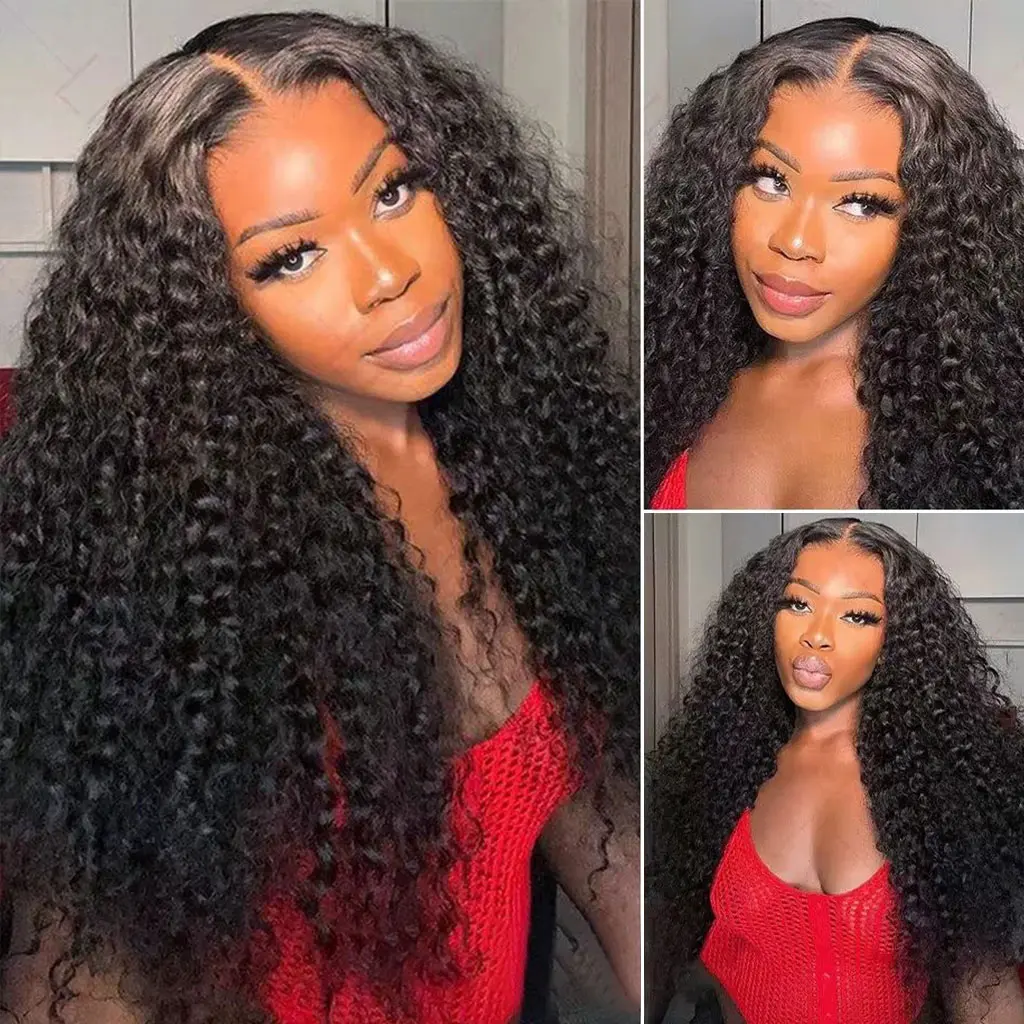 250 DENSITY  13x6 Hd Deep Wave Frontal Wig 30 32inch Glueless 7x5 Wear And Go Wigs 100% Human Hair 250 Density Water Wave Curly Lace Front Wig For Women On Clearance Sale
