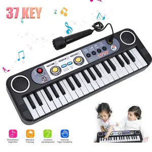 37 Key Keyboard Piano for Beginners with Microphone Educational Musical Instruments Portable ElectronicKeyboard Piano for Boys and Girls’ Christmas/Birthday Gift