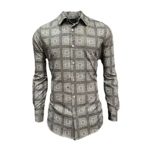 Camisa Manga Larga Beige MT4023