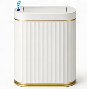 Hands-Free Sensor Trash Can 2 Gallon, 0.3s Fast Open for Makeup Wipes, Anti-Fingerprint Odor-Sealing Touchless Smart Trash Can with Lid, Slim Trash Cans for Kitchen Vanity Bathroom